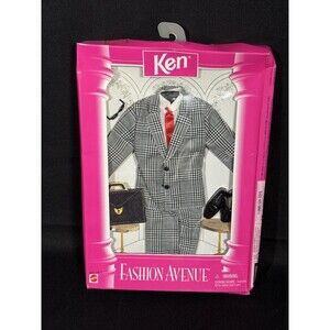 1996 Mattel Fashion Avenue Ken Black and White Business Suit #14679-NIB